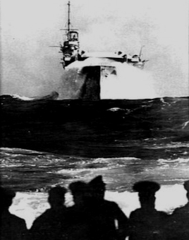 HMS Glorious in heavy seas, date unknown