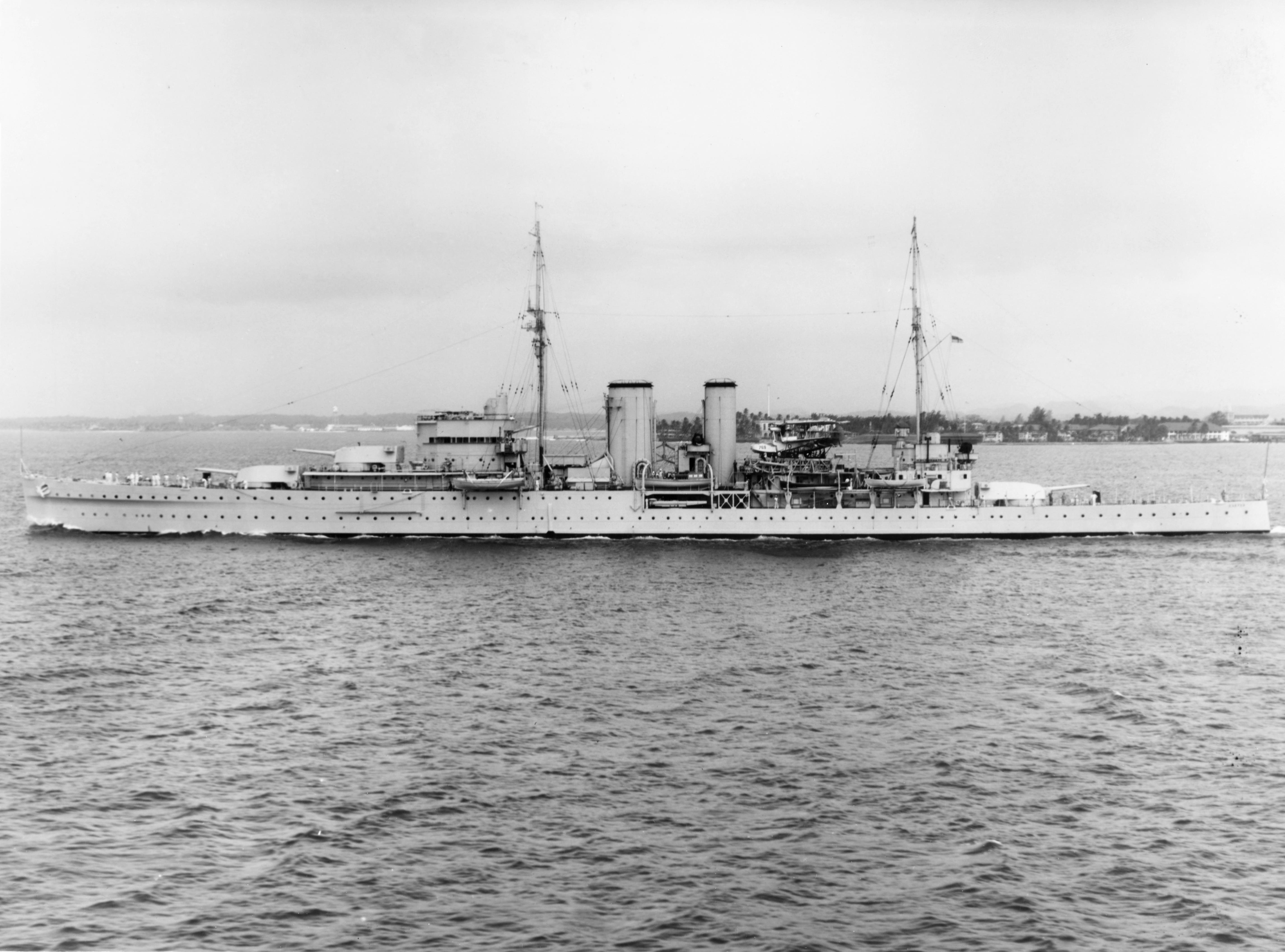 HMS Exeter off, Coco Solo, Panama Canal Zone, circa 1939