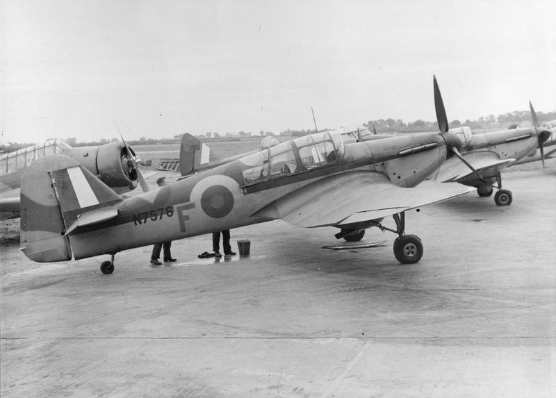 M.9A Master I aircraft at rest at RAF Cranfield, England, United Kingdom, date unknown
