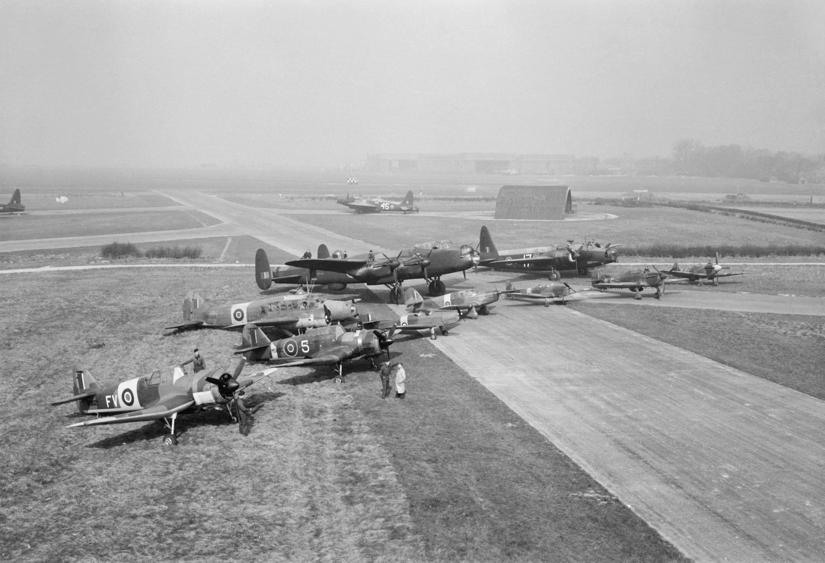 Various aircraft at RAF Mandy, England, United Kingdom, 1940s