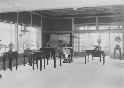 Hot spring resort room set up for Crown Prince Hirohito's visit, Peito, Taihoku (now Beitou District, Taipei), Taiwan, 25 Apr 1923