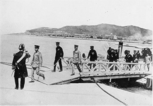 Crown Prince Hirohito arriving at Kirun, Taiwan, 16 Apr 1923