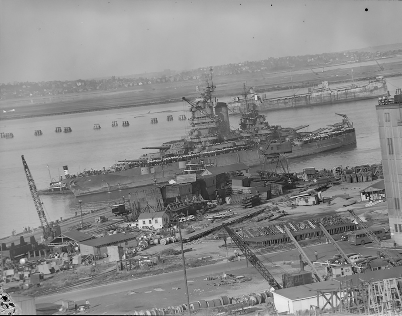 USS New Mexico, Boston Navy Yard, Massachusetts, United States, 17 Oct 1945, photo 2 of 2