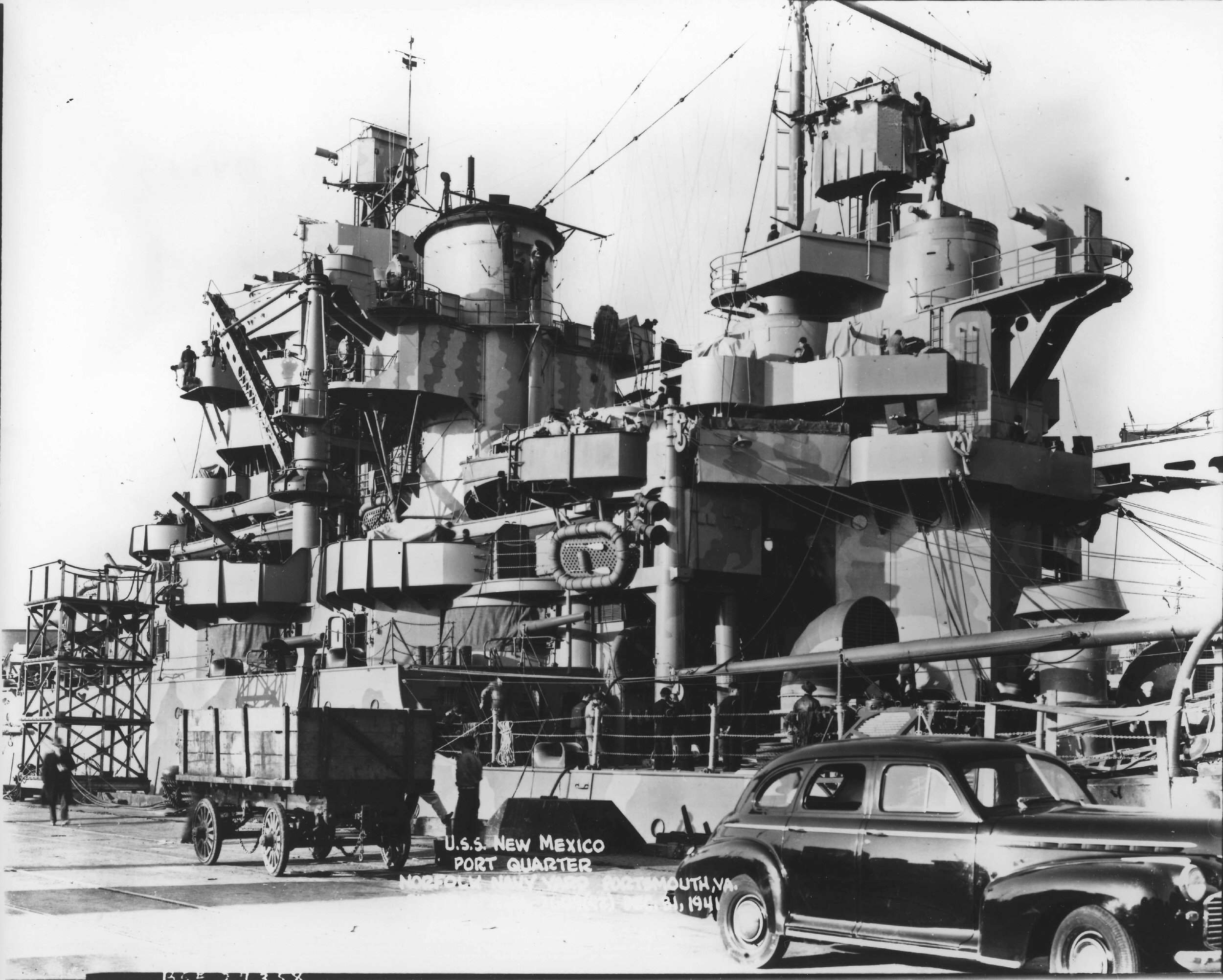 USS New Mexico, Norfolk Navy Yard, Portsmouth, Virginia, United States, 31 Dec 1941, photo 2 of 5