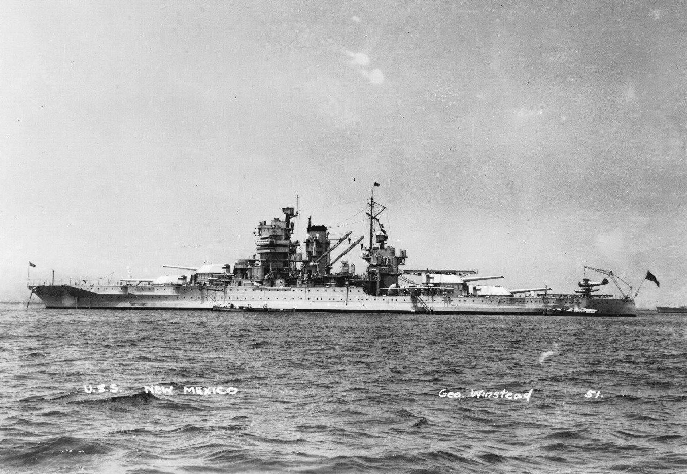 USS New Mexico at sea, circa mid-1941