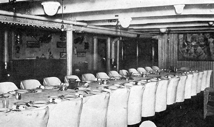 Officer's ward room aboard USS New Mexico, 1919