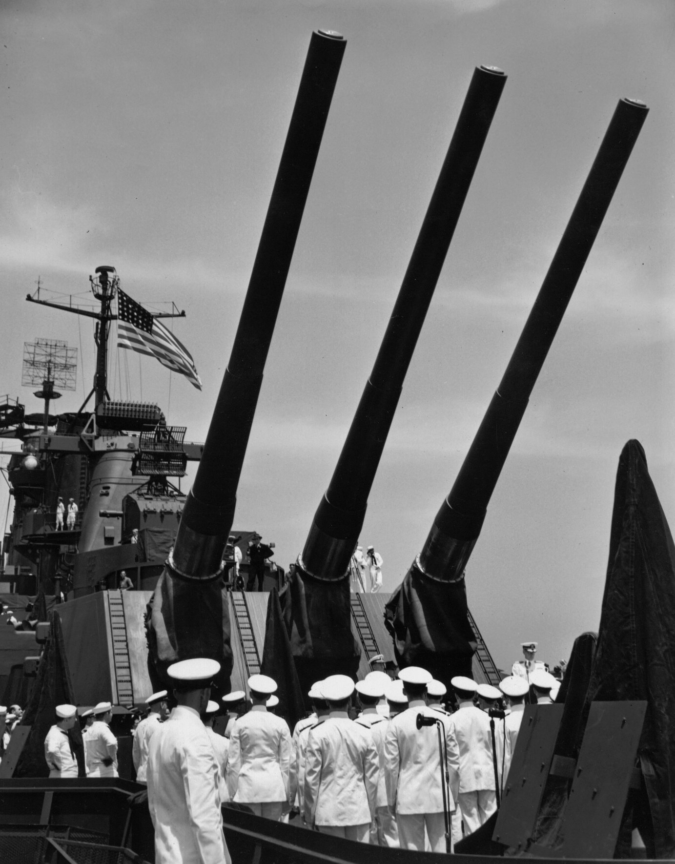 Commissioning ceremony of USS New Jersey, Philadelphia Navy Yard, Pennsylvania, United States, 23 May 1943, photo 13 of 25