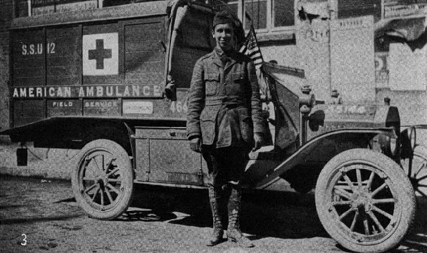 Julien Bryan with Ambulance 464, France, 1917