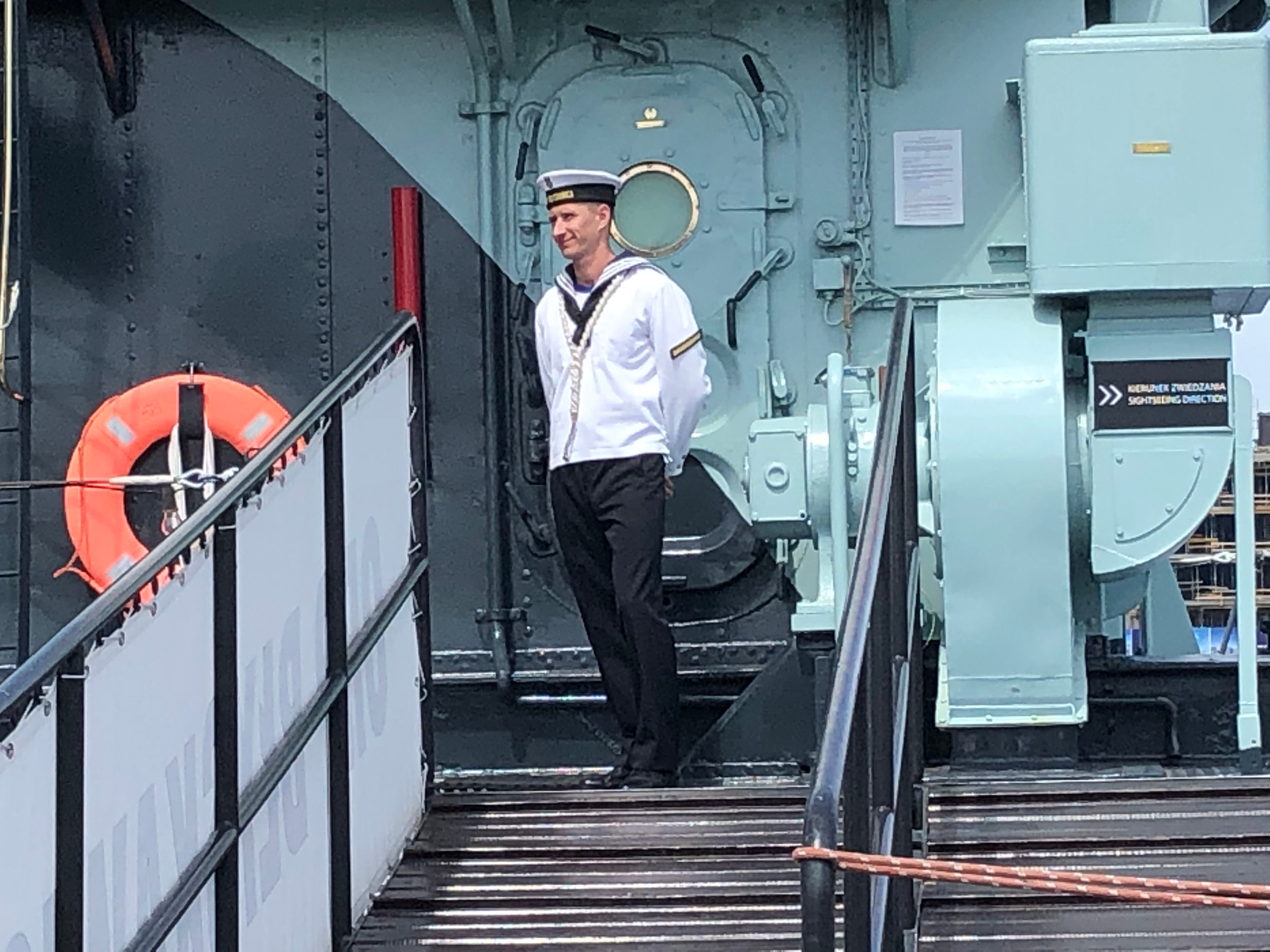 Polish sailor aboard ORP Blyskawica, Gdynia, Poland, 15 Jun 2019