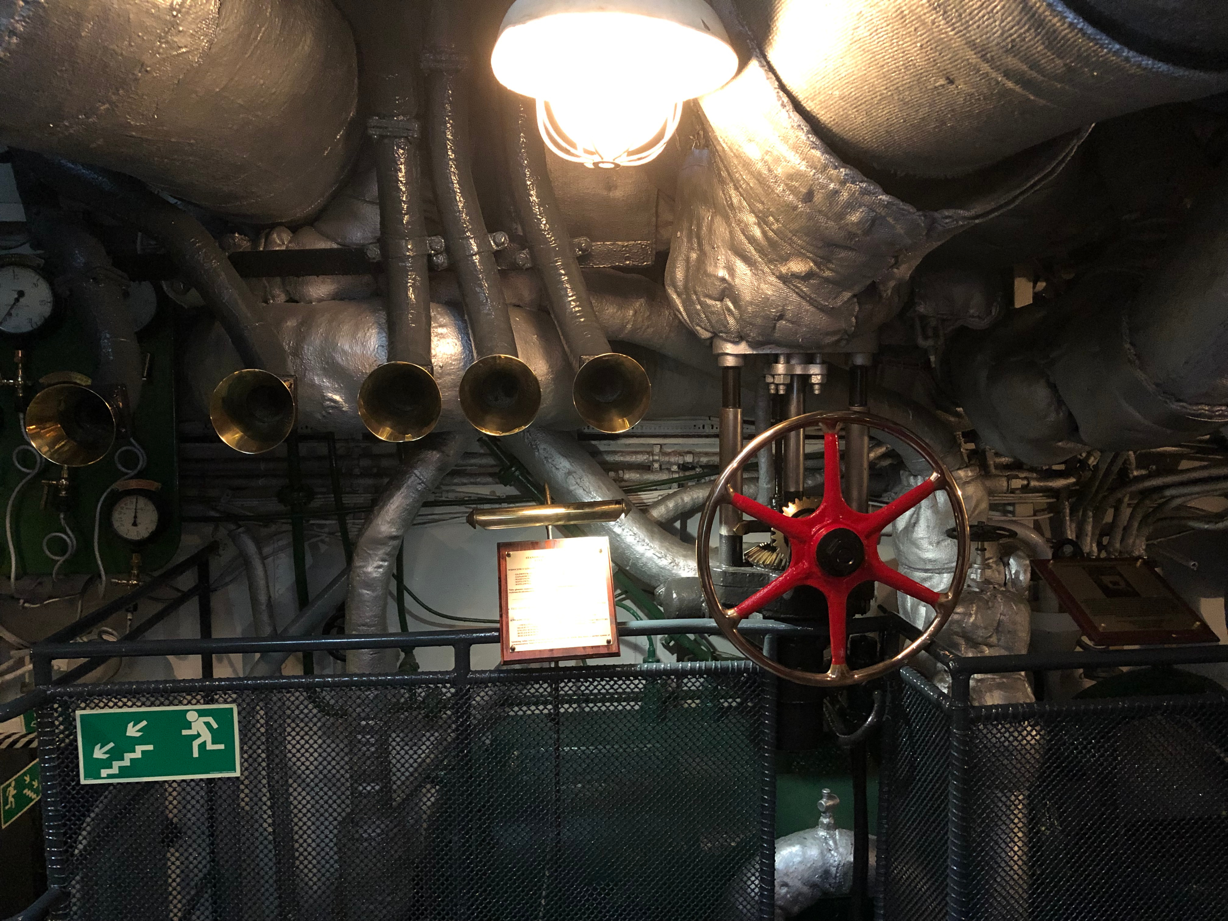 Main electromechanical control station below decks, ORP Blyskawica, Gdynia, Poland, 15 Jun 2019