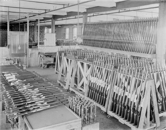 Interior of the Ross Rifle Factory, Quebec City, Quebec, Canada, 1904-1905