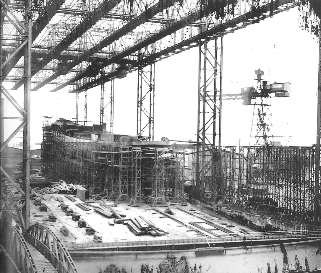[Photo] Ship Danzig under construction on Slip I of Nordseewerke ...