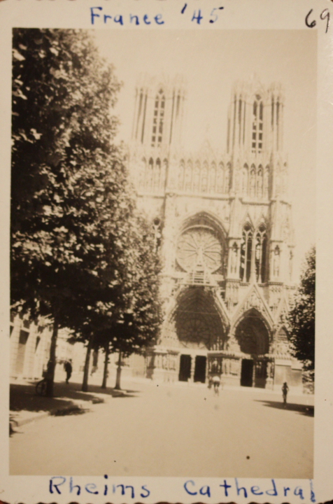 Notre-Dame de Reims cathedral, Reims, France, May 1945