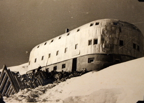 Priyut 11 station on Mount Elbrus, Russia, circa 17 Aug 1942; photograph taken by a German soldier
