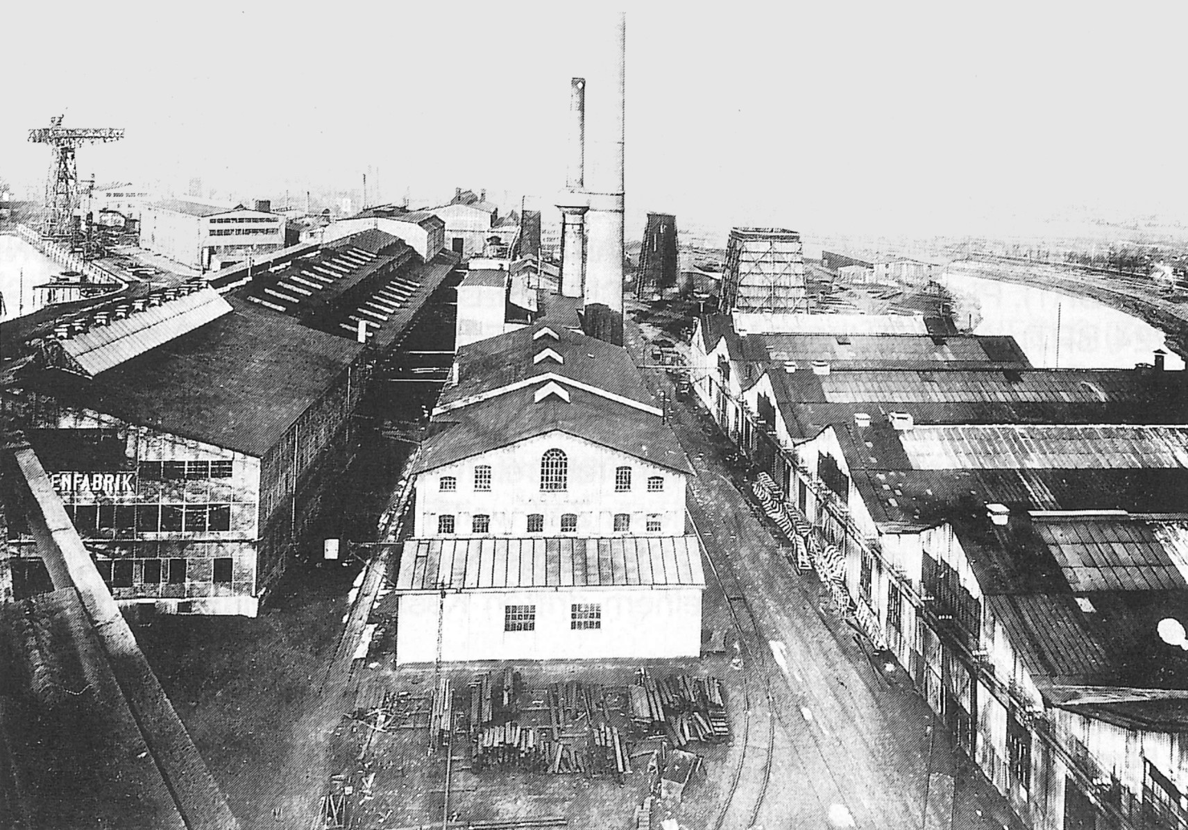 Workshops of Tecklenborg shipyard, Bremerhaven, Germany, 1925