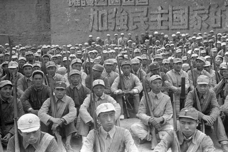 [Photo] Chinese communist Eighth Route Army troops with unidentified ...