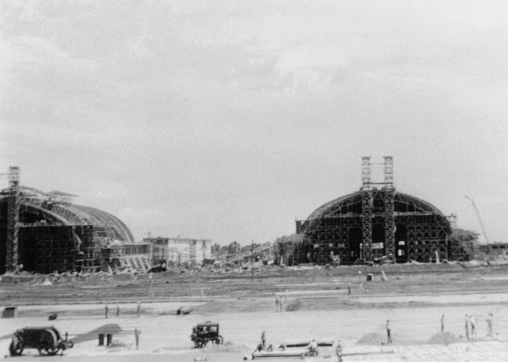 Runways and Hangars under construction at Borinquen Field, Puerto Rico, 1941.