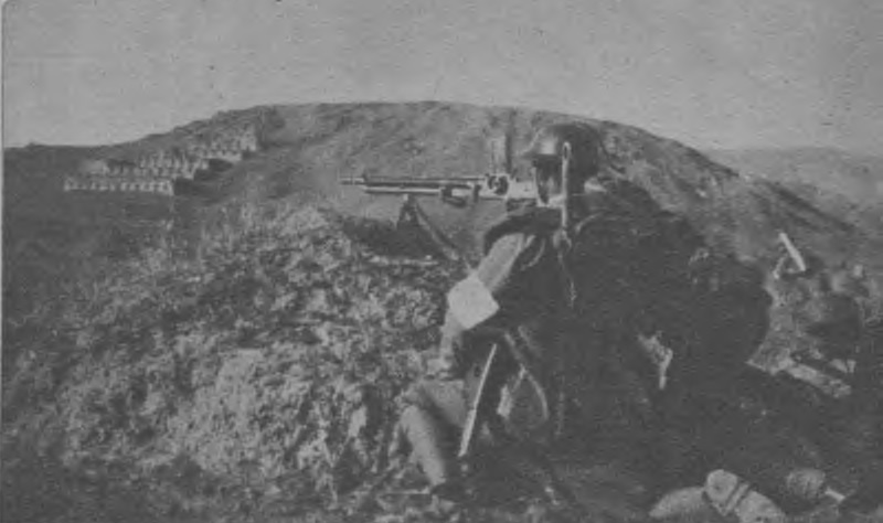 Chinese soldier in exercise with a ZB vz. 26 machine gun, date unknown