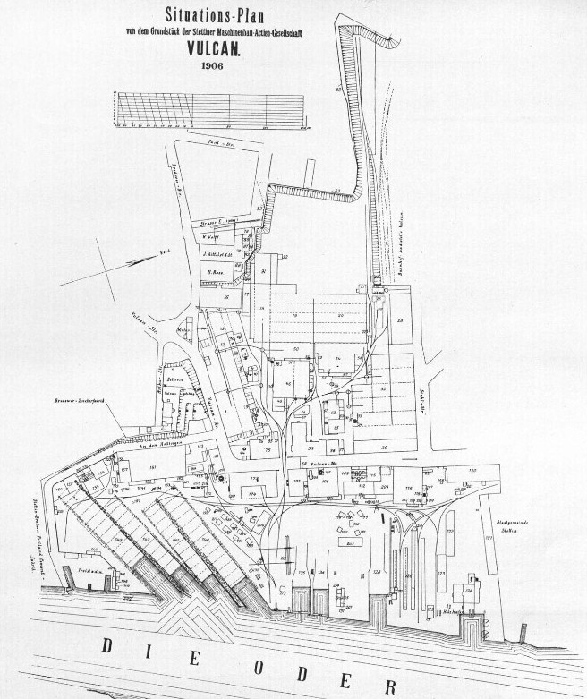 Plan of AG Vulcan Stettin, Germany, date unknown