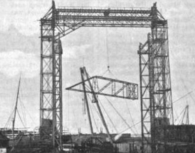 Construction of slipways, AG Vulcan Stettin shipyard, Germany, date unknown