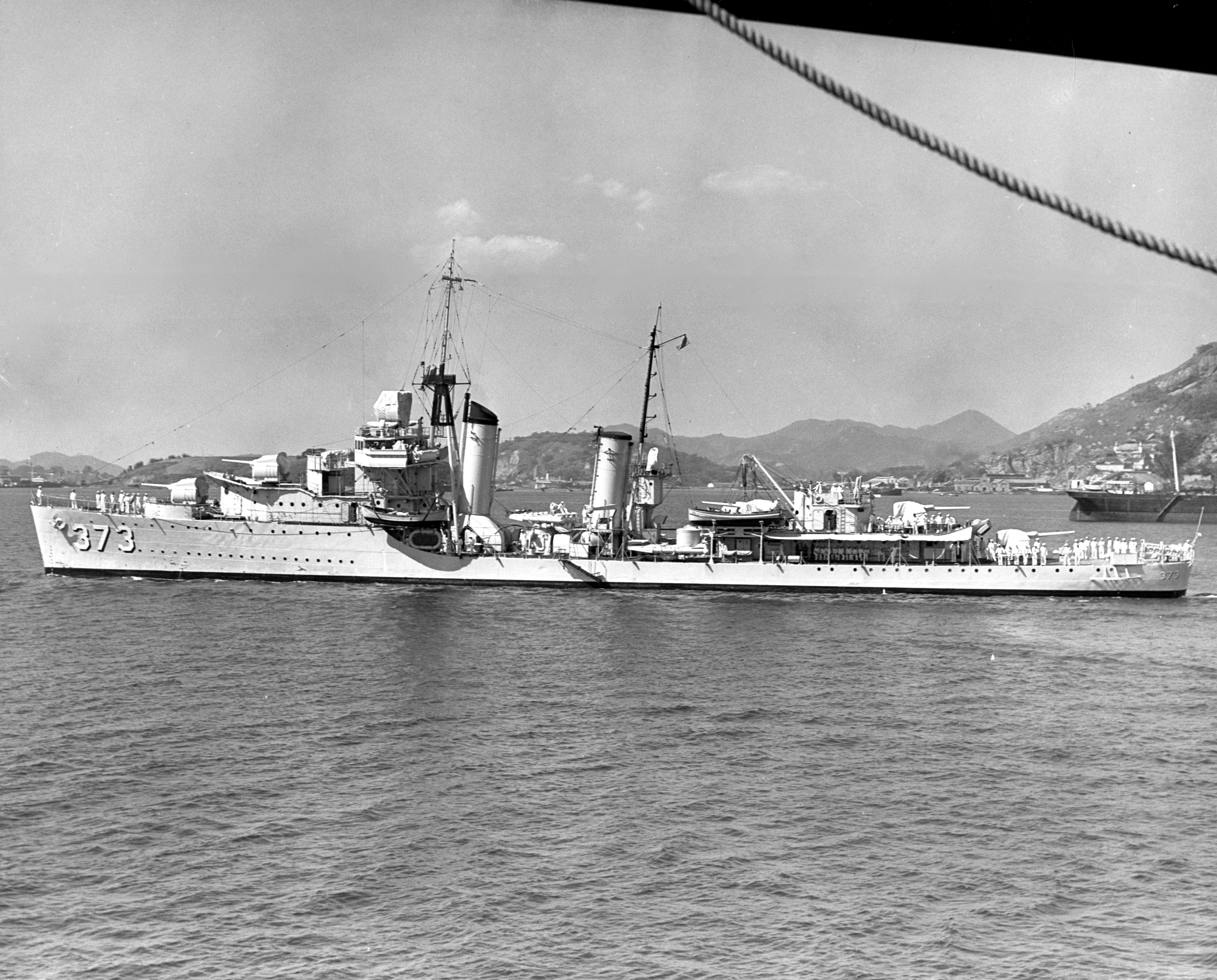 Destroyer USS Shaw at Rio de Janeiro, Brazil, 1 Sep 1938.