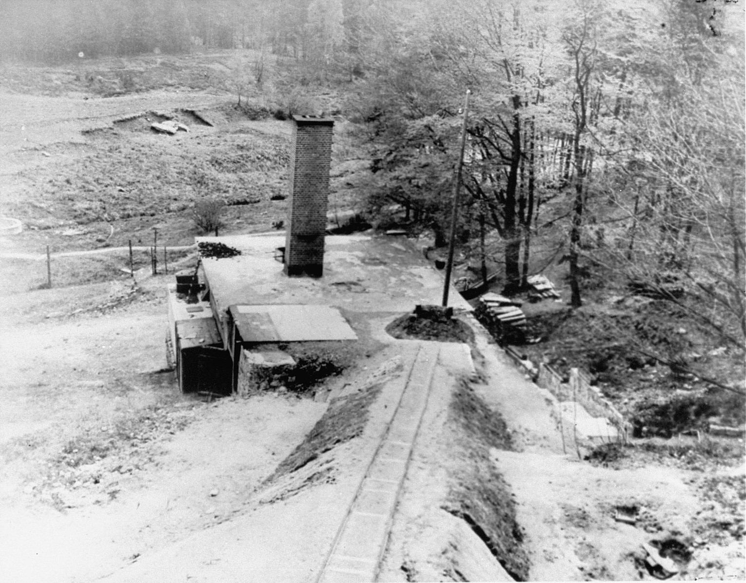 Crematorium at Flossenbürg Concentration Camp, Germany, Apr 1945