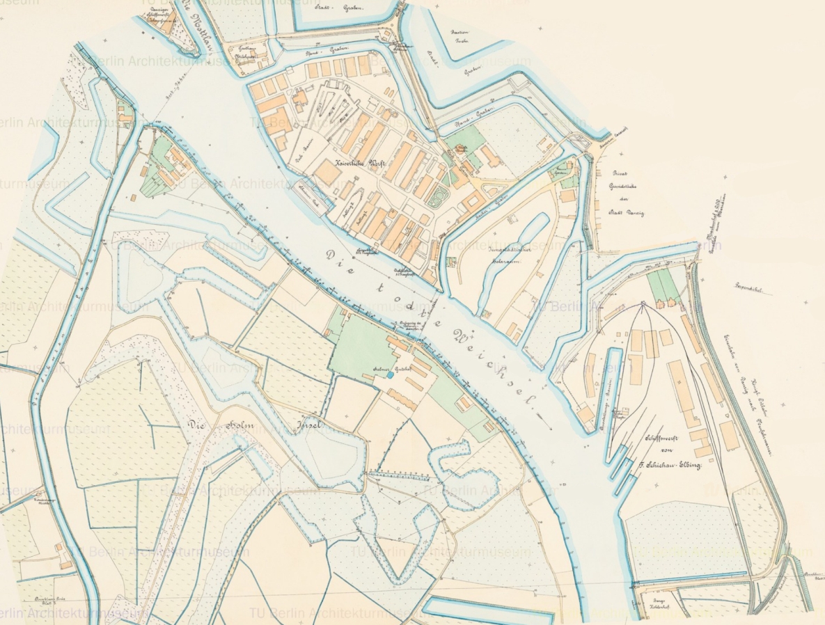 Map of Danzig, 1895