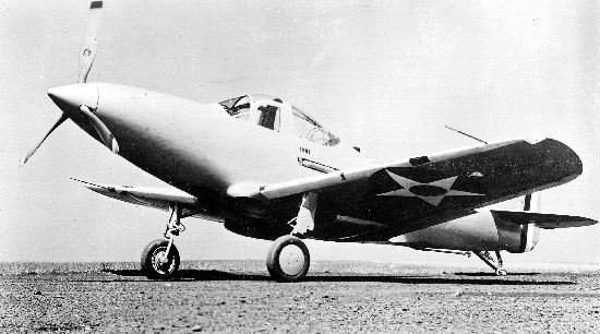 XFL Airabonita aircraft (US Navy Bureau No. 1588) at rest, mid-1940