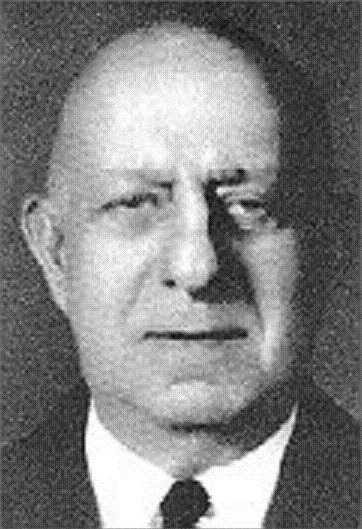 Portrait of Frederic R. Harris after leaving the United States Navy and opening his own engineering consulting business, circa 1940.