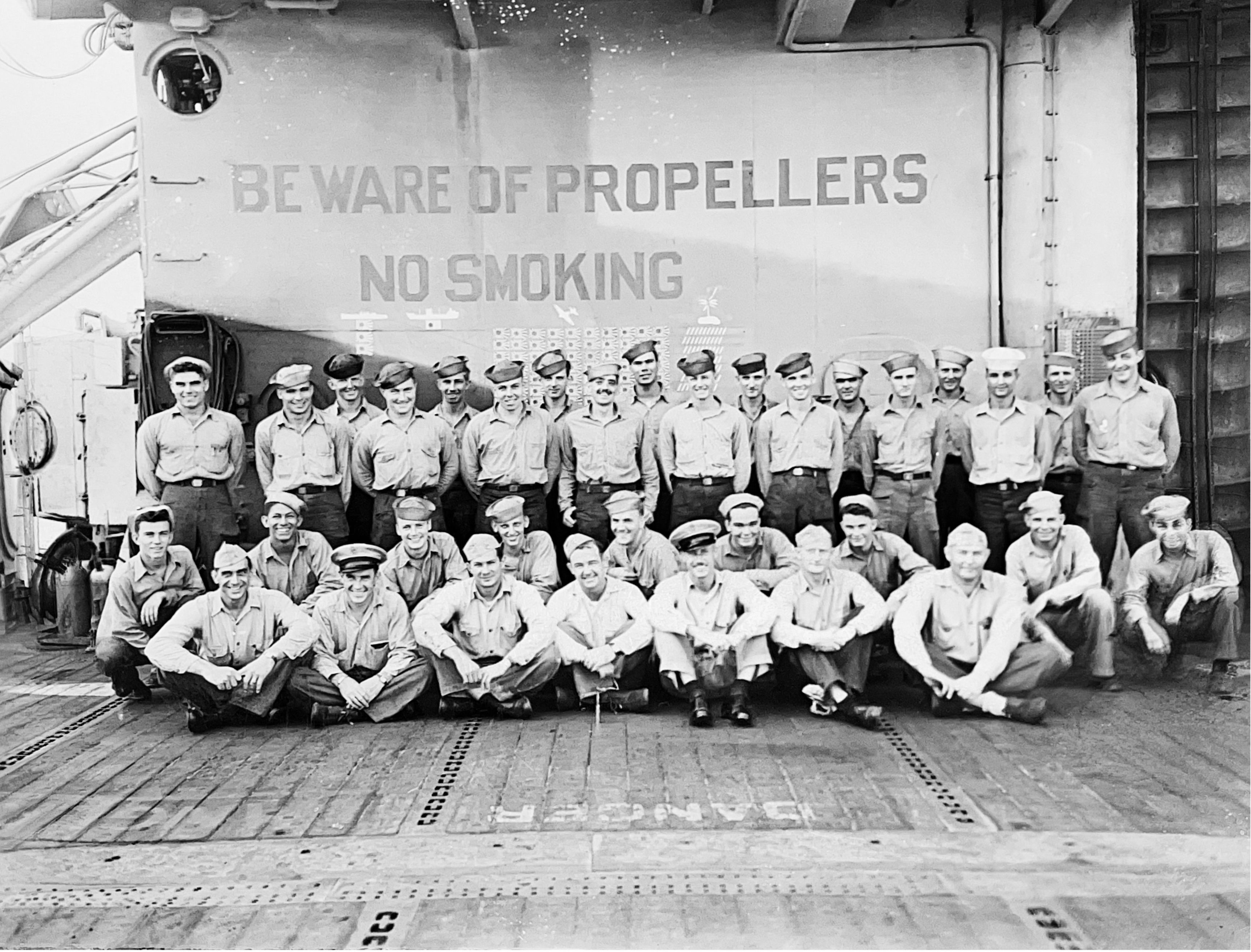 [Photo] Enlisted Personnel Of Torpedo Squadron VT-27 In Front Of The ...