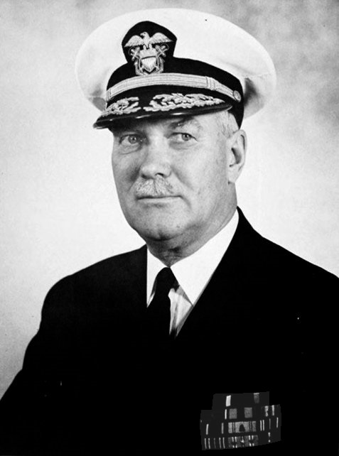 United States Navy portrait of Rear Admiral Walden Ainsworth, late 1944.