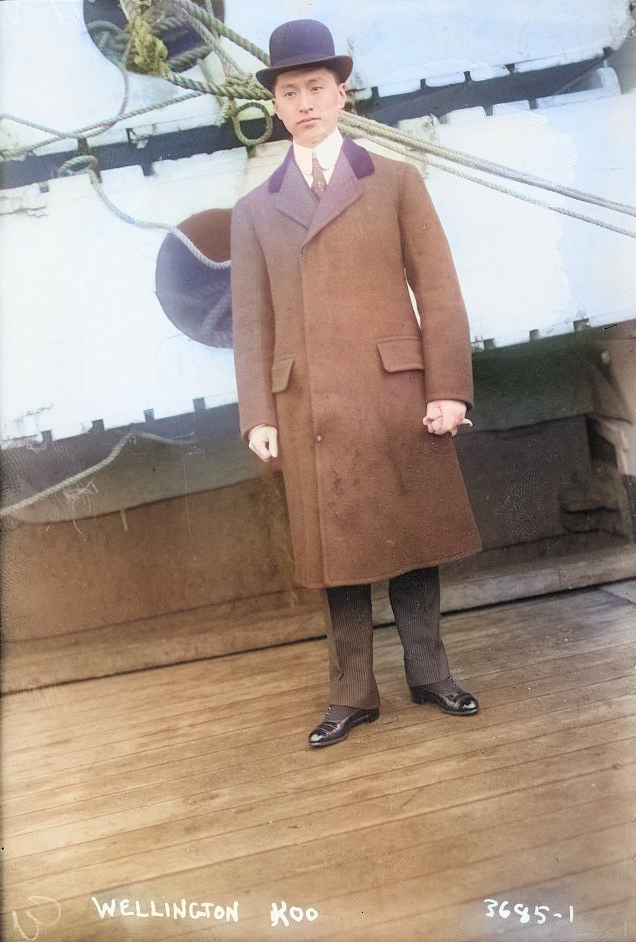 V. K. 'Wellington' Koo, New York, New York, United States, 1915 [Colorized by WW2DB]