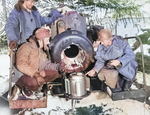 The open breach of a 240mm howitzer with the US XIII Corps Field Artillery near Alsdorf, Germany during the advance on the Ruhr, 10 Jan 1945.