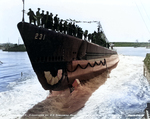 Launching ceremony of Haddock, Portsmouth Navy Yard, Kittery, Maine, United States, 20 Oct 1941