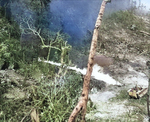 Flamethrower in action, Peleliu, Palau Islands, Sep 1944