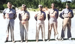 Lieutenant Colonel Velasquez and his headquarters staff officers of 1st Battalion of US Army 1st Filipino Infantry Regiment, date unknown