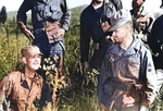 Rear Admiral Burke participating in military field exercises with US Army and US Marine Corps personnel, Korea, 1951