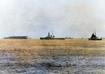 Kaga, Hiei, Kasuga, and a Takao-class cruiser in harbor, 1932-1934