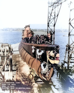 Launching of submarine Cero, Groton, Connecticut, United States, 4 Apr 1943