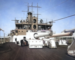 View of American battleship Mississippi