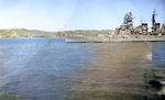 Kirishima off Amoy, China, photographed by USS Pillsbury (DD-227), 21 Oct 1938, photo 1 of 3; note battleship Ise in background