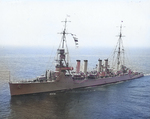 Memphis underway off New York City during the Fleet Review, 31 May 1934