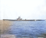 USS Mingo underway off San Francisco, California, United States, 25 Jul 1945