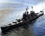 USS Saint Paul in Chongjin harbor, Korea, 23 May 1952