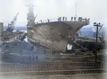 USS Saratoga in Drydock No. 2 at Puget Sound Naval Shipyard, Bremerton, Washington, United States, 17 Nov 1930