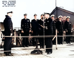 Commissioning ceremony of USS Tang, Mare Island Navy Yard, Vallejo, California, United States, 15 Oct 1943