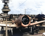 SBD Dauntless aircraft aboard USS Yorktown, Apr 1942