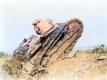 FT-17 light tank crossing a trench near Saint Michel, France, 1914-1918