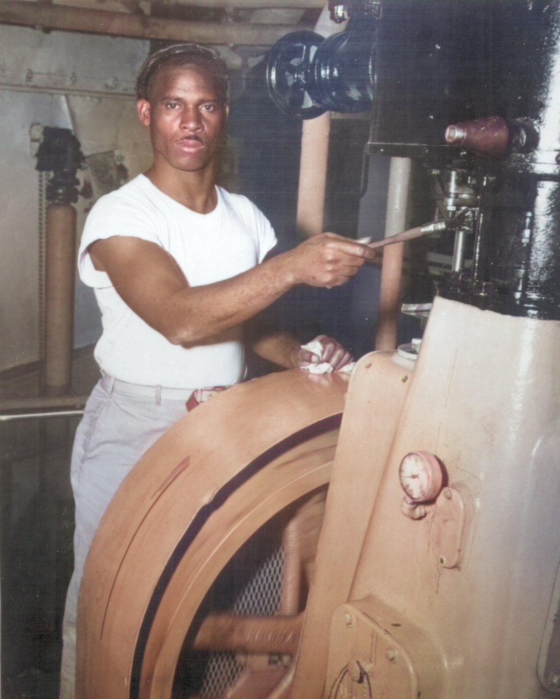 [Photo] AfricanAmerican US Merchant Marine oiler Arnold R. Fesser 'We