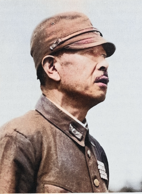 Japanese General Hatazo Adachi, circa 13 Sep 1945 [Colorized by WW2DB]